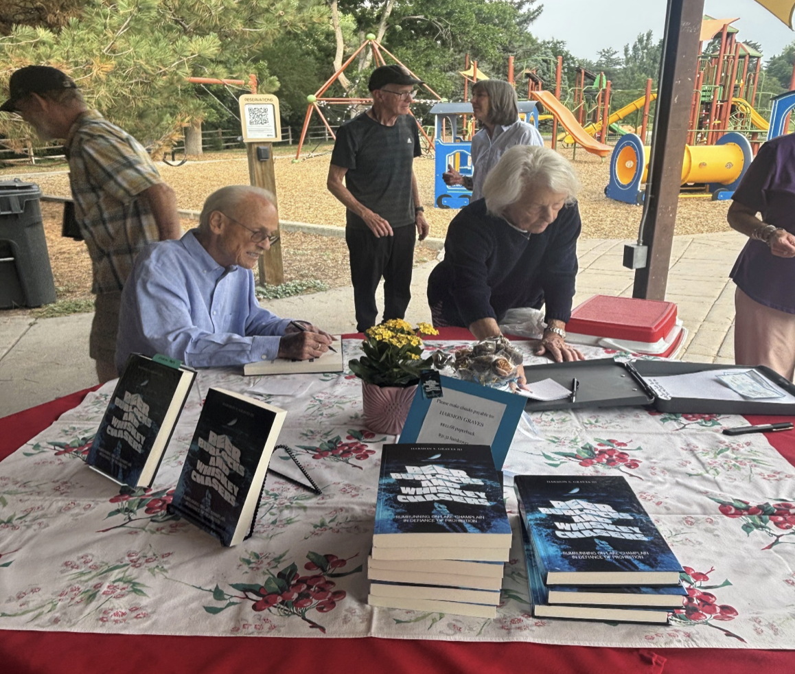 Book signing after author Harmon Graves’